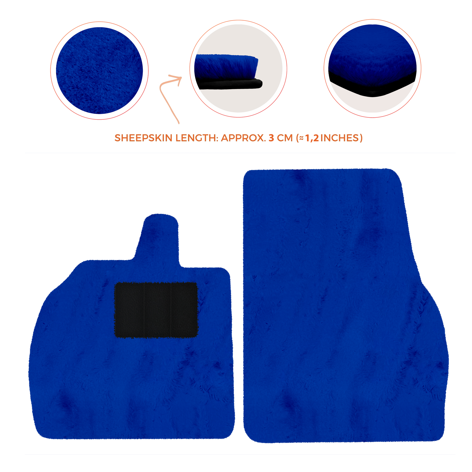 Luxury Sheepskin Floor Mats for Lamborghini Revuelto 2024-2025