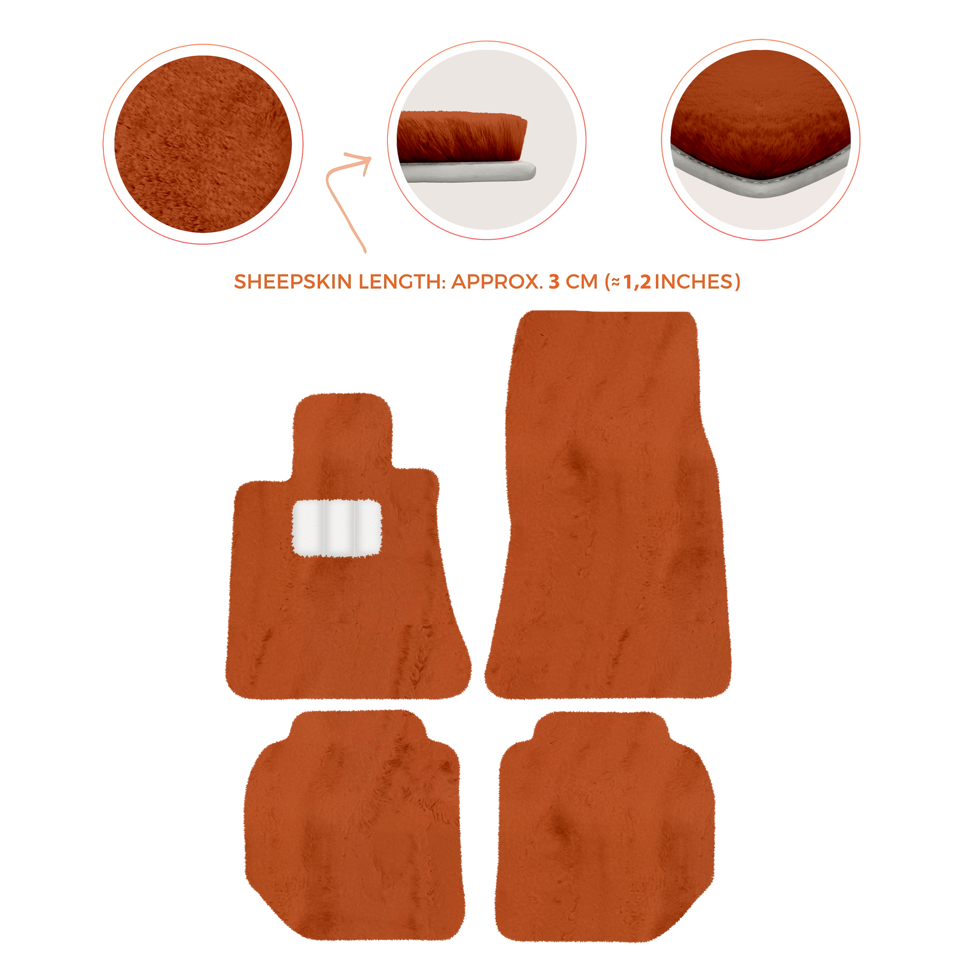 Premium Sheepskin Floor Mats for Bentley Continental GTC (2011-2018)