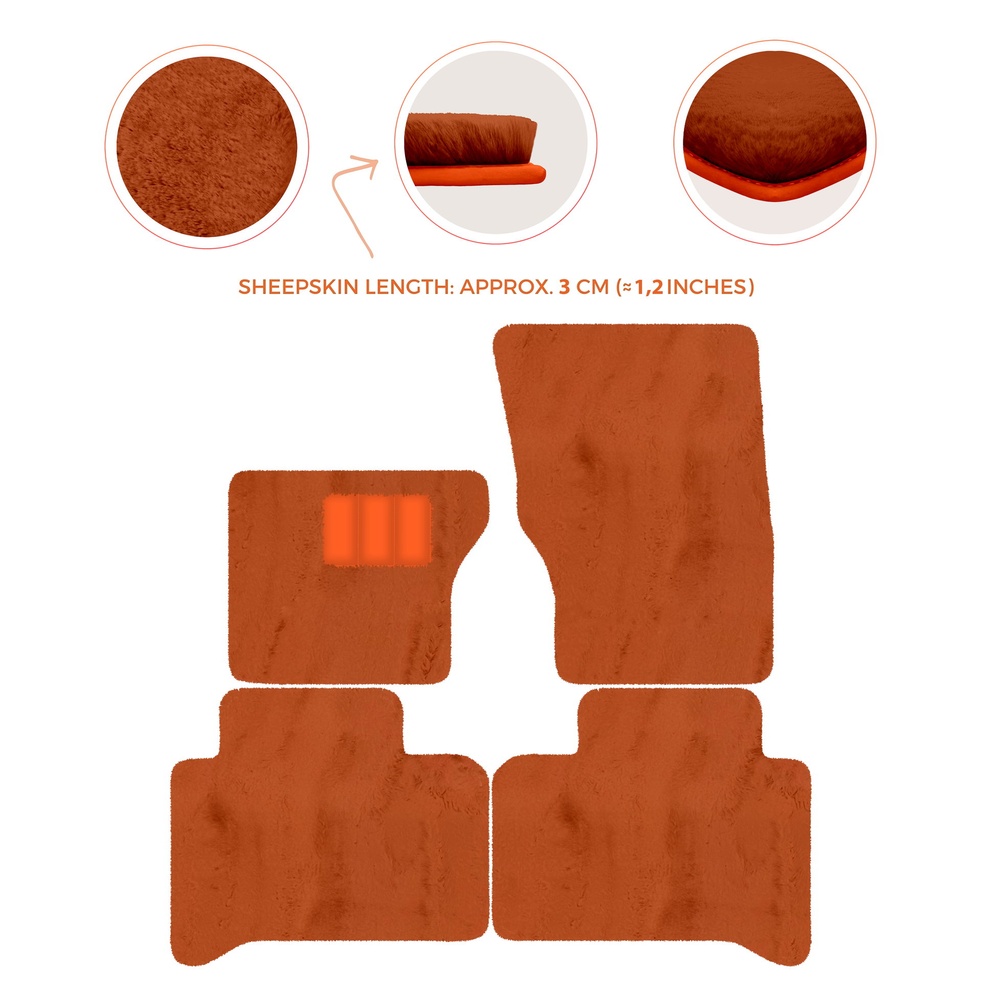 Luxurious Premium Sheepskin Floor Mats for Range Rover (2012-2022)