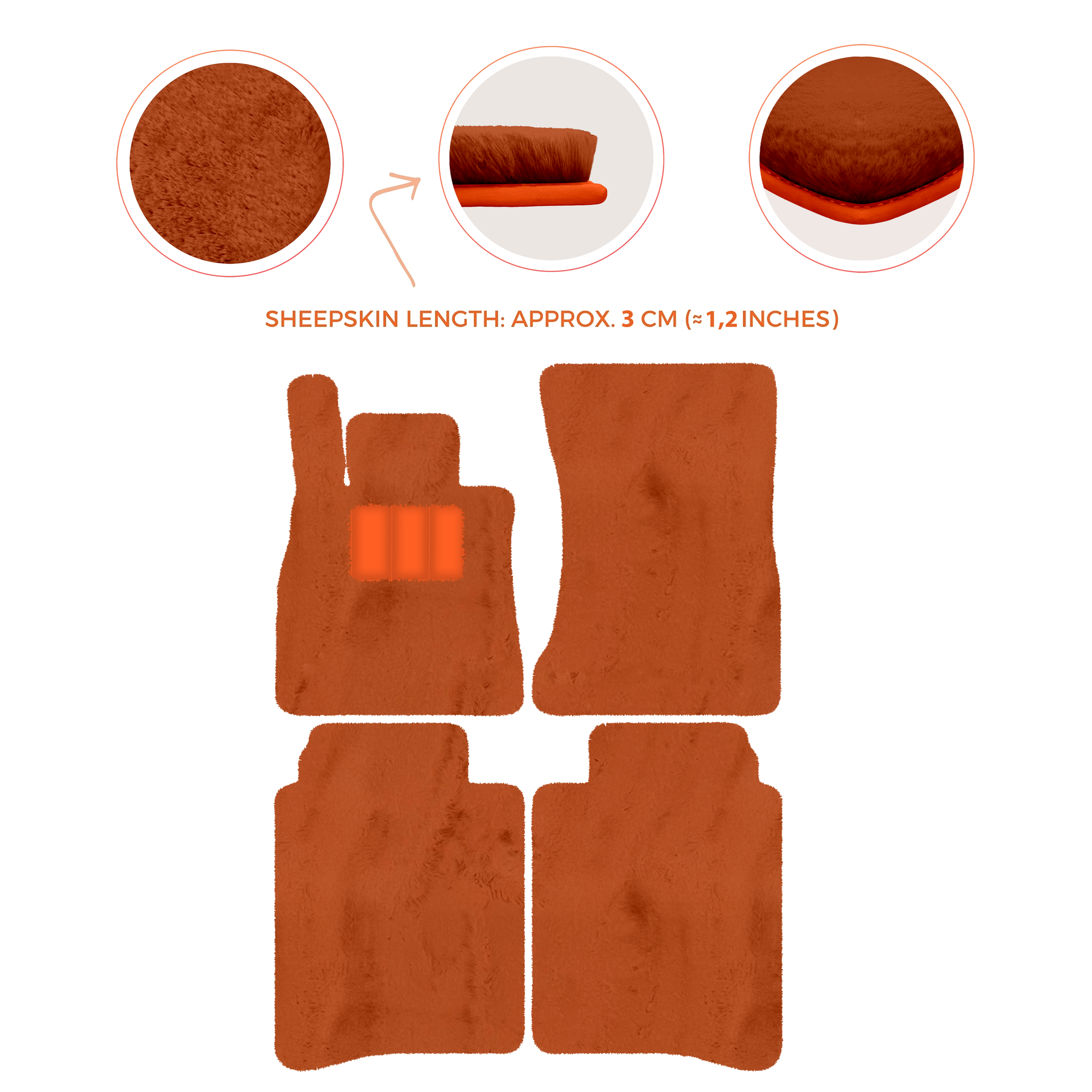 Luxury Sheepskin Floor Mats for Mercedes-Benz S-Class X222 | 2015-2021