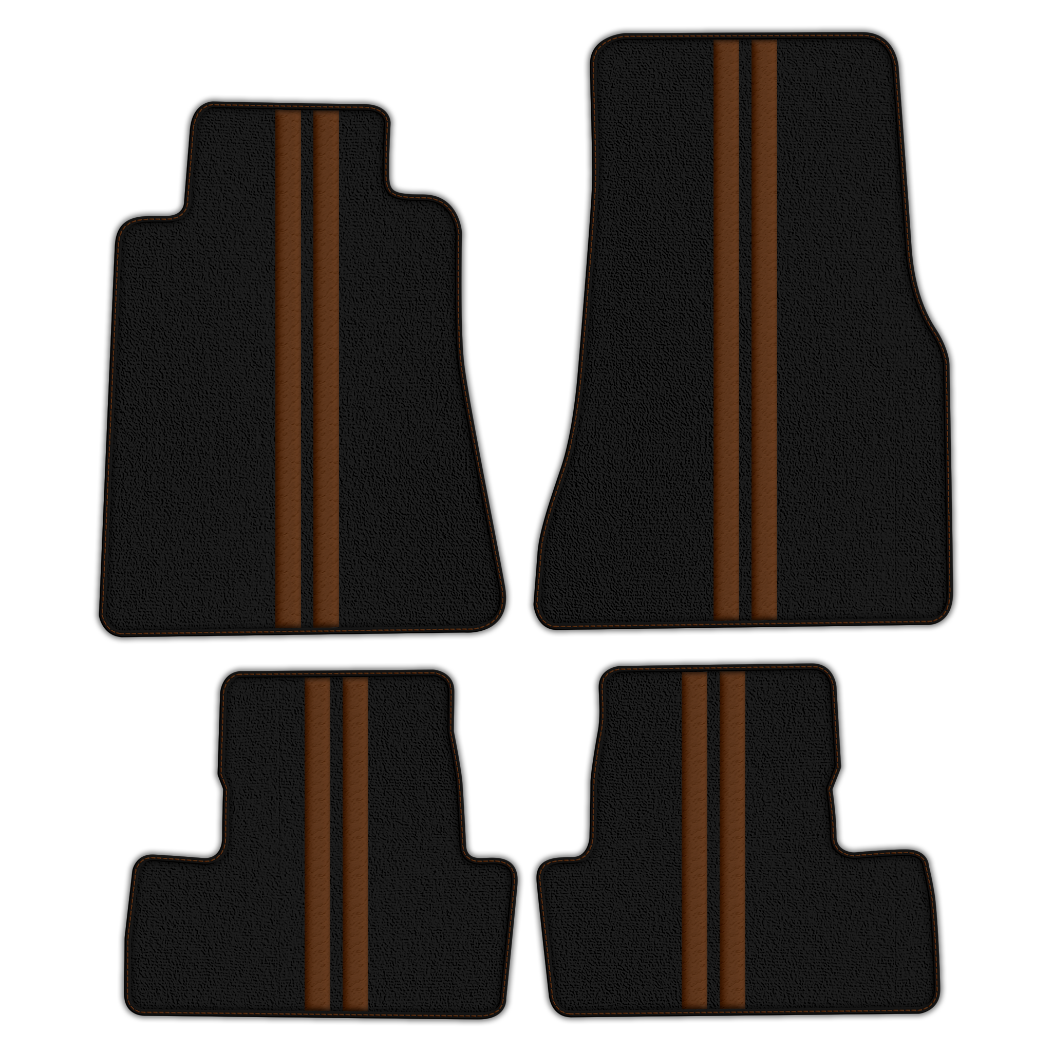 Premium Black Leather Line Floor Mats for Nissan GT-R (2009-2023)