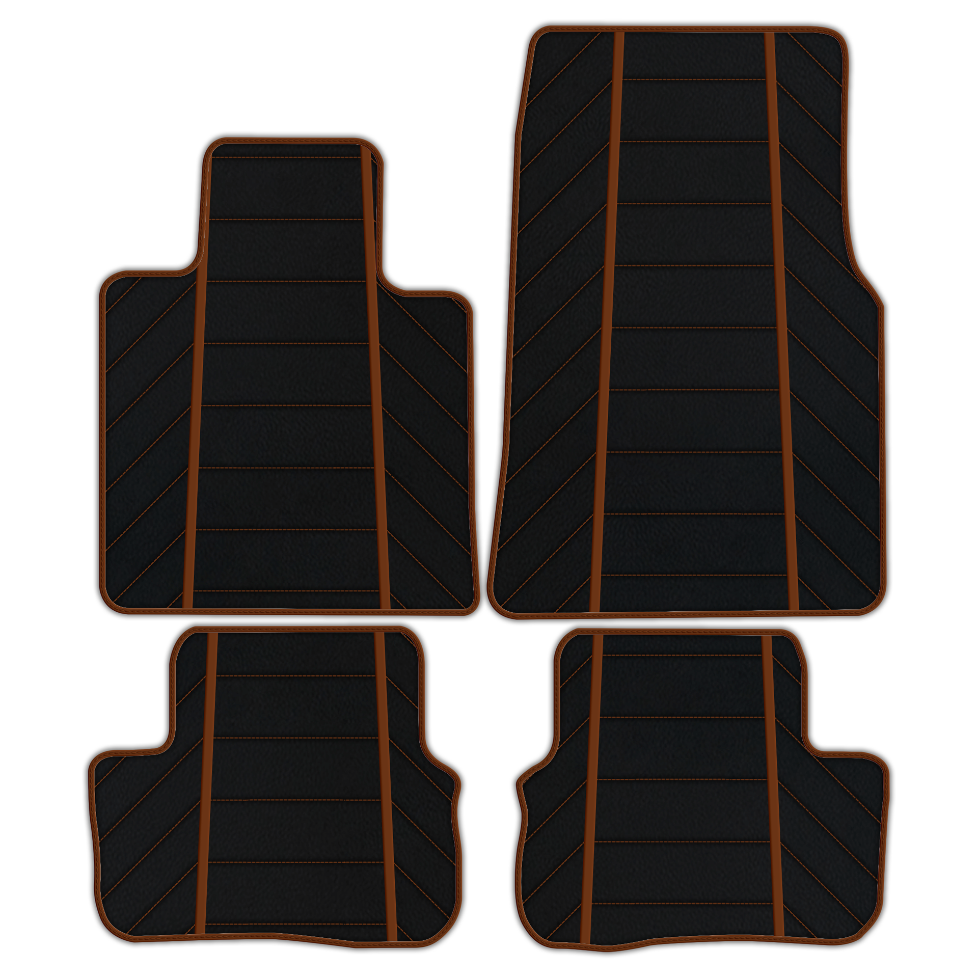 Luxury Black Leather Floor Mats for Rolls Royce Dawn 2016-2023