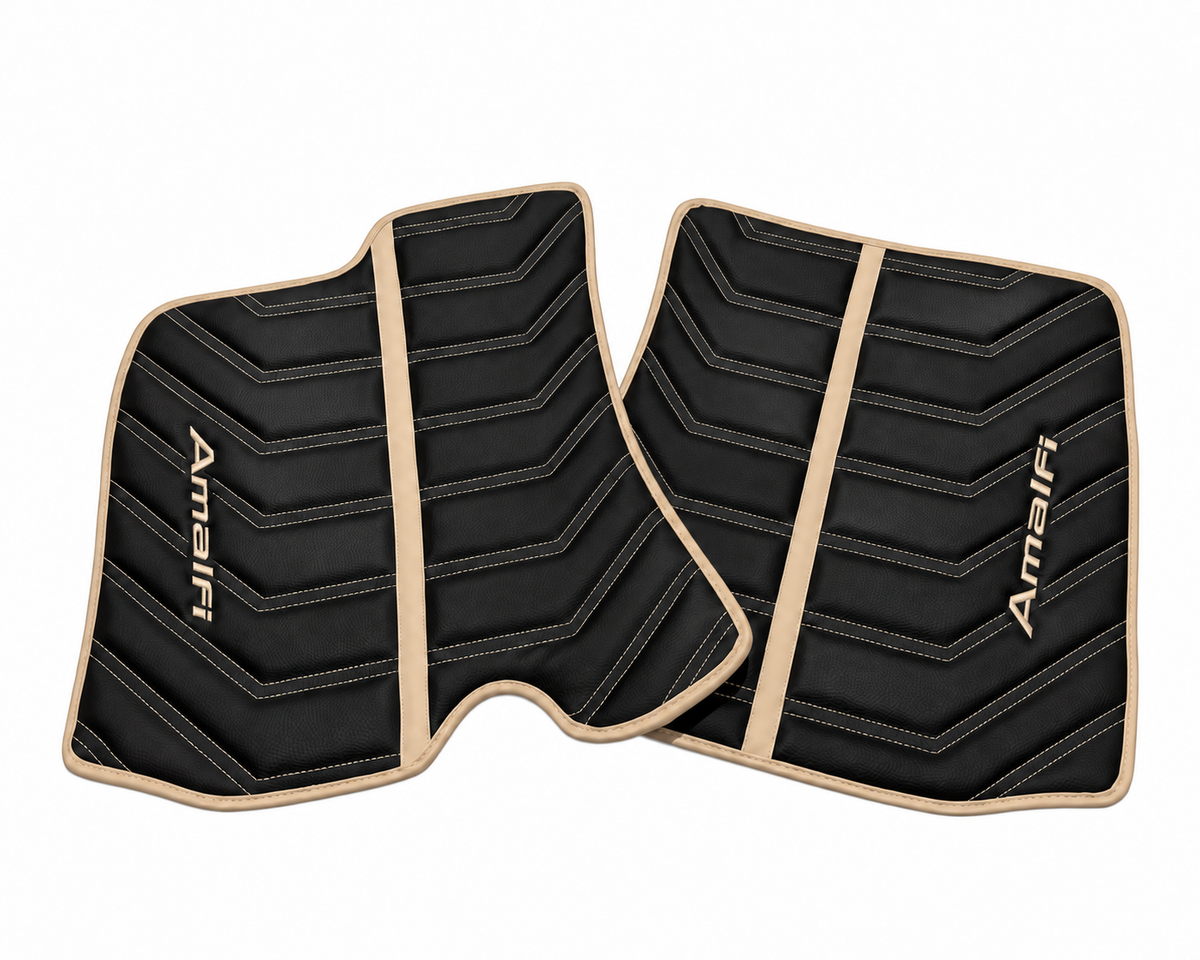 Customizable Leather Trunk Floor Mats with Single Diamond Pattern for Ferrari Roma (2021-2027)
