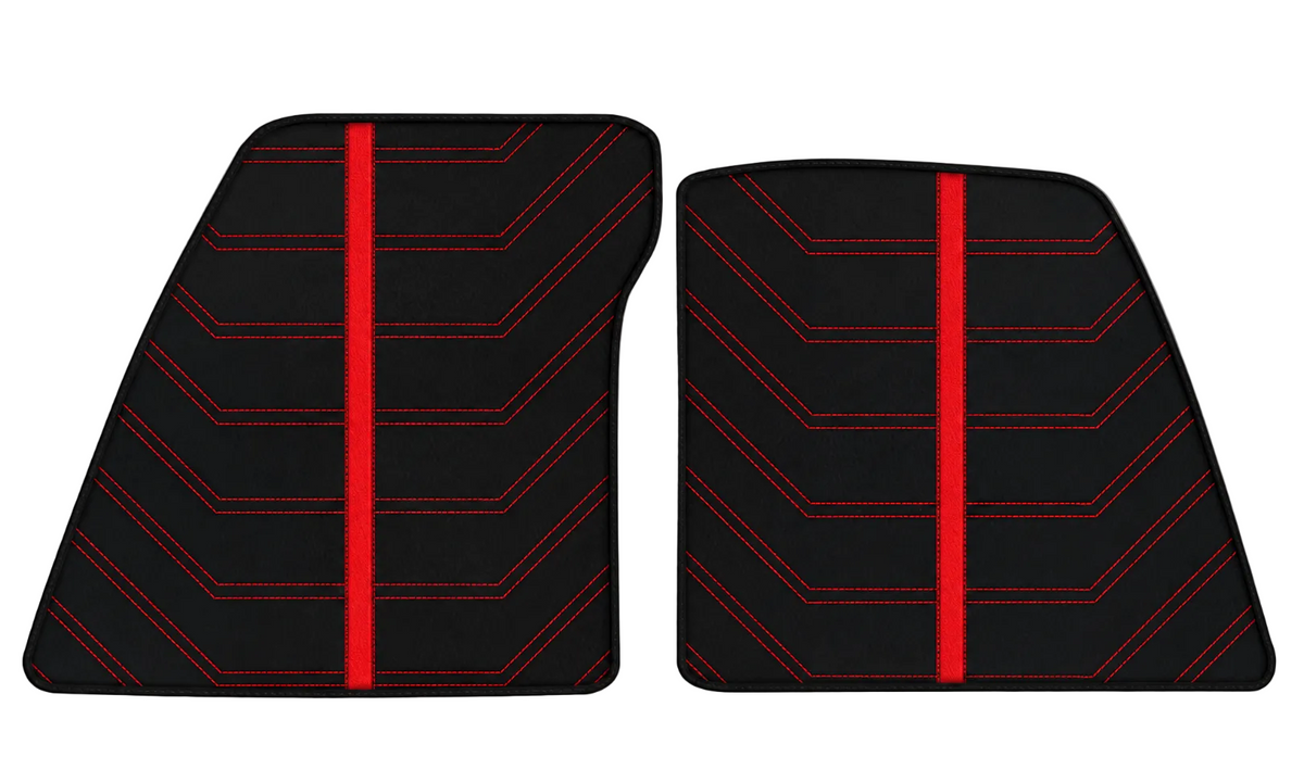 Black Leather Floor Mats Daytona Pattern for Ferrari 849 Testarossa (2026-2027)