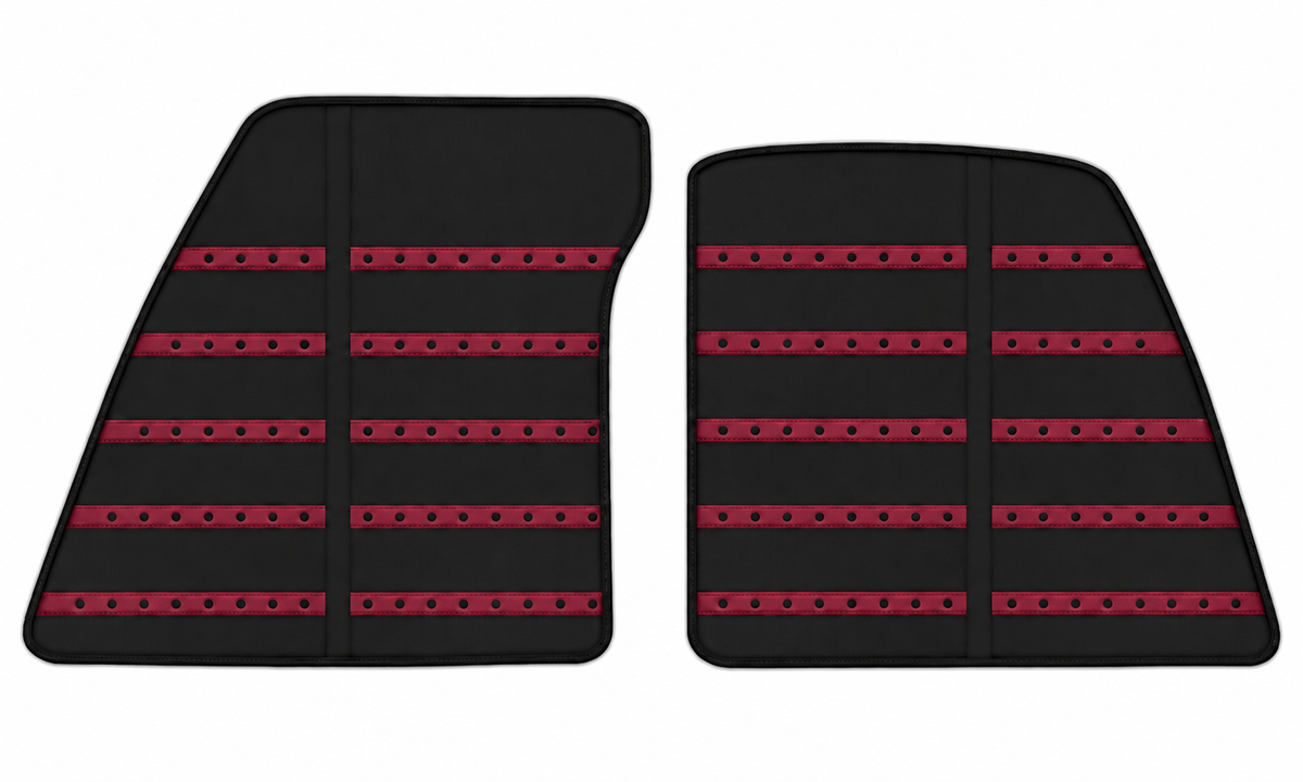 Black Leather Floor Mats Daytona Pattern for Ferrari 849 Testarossa (2026-2027)