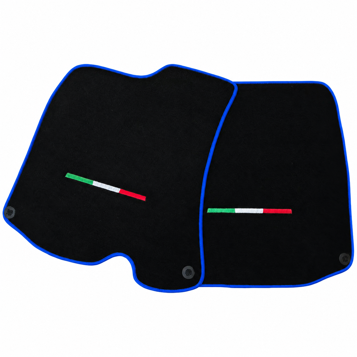Black Floor Mats For Ferrari Roma (2021-2027) with Leather and Beige Trim