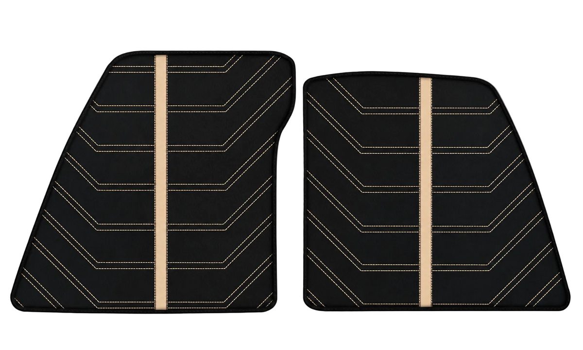 Black Leather Floor Mats Daytona Pattern for Ferrari 849 Testarossa (2026-2027)