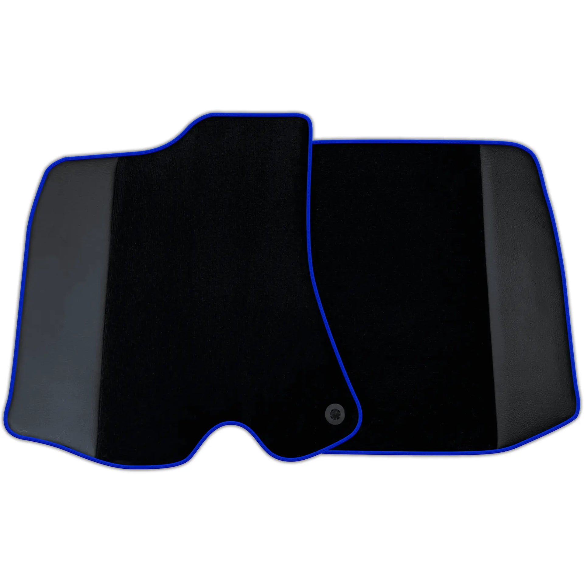 Custom Black Floor Mats for Ferrari Roma (2021-2024) with Leather -