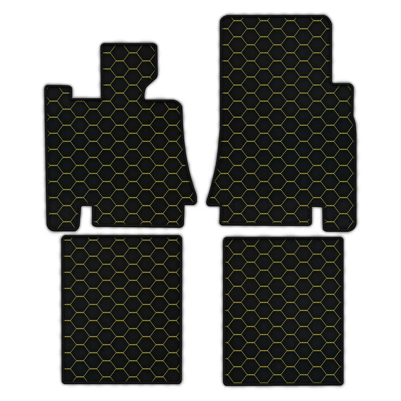 Customizable Leather Floor Mats with Symmetrical Hex Pattern for Bentley Red Label RL (1998-2009)