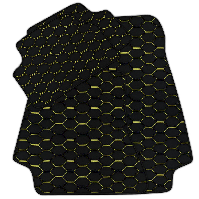 Customizable Leather Floor Mats with Divario Pattern for Mercedes Benz CLC-Class CL203 (2008-2011)