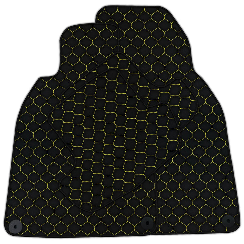 Customizable Leather Floor Mats with Hex Pattern for Porsche 911 - 992 (2019-2024)