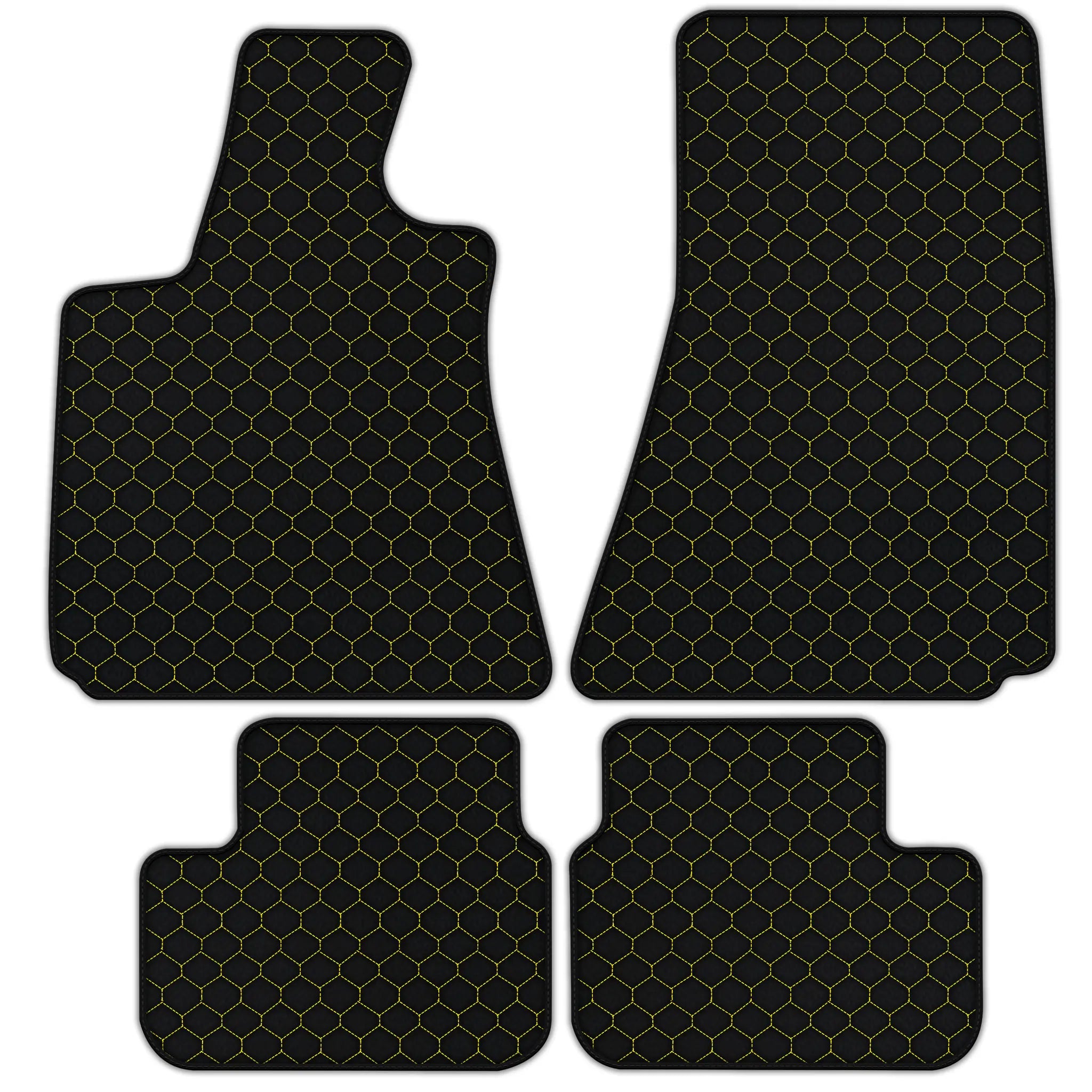 Customizable Leather Floor Mats with Hex Pattern for Maserati Ghibli (2013-2022)