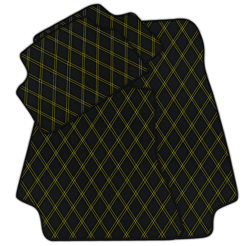 Customizable Leather Floor Mats with Double Diamond Pattern for Mercedes Benz R-Class V251 (2005-2013) Long Wheelbase