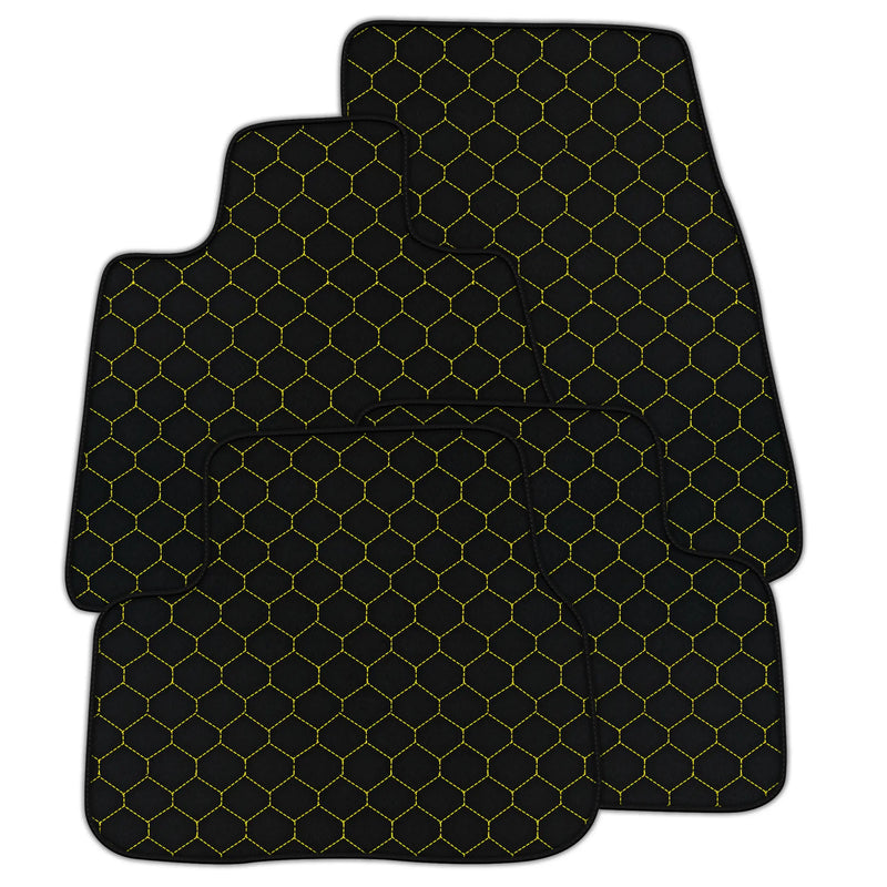 Customizable Leather Floor Mats with Hex Pattern for Rolls Royce Cullinan (2018-2025)