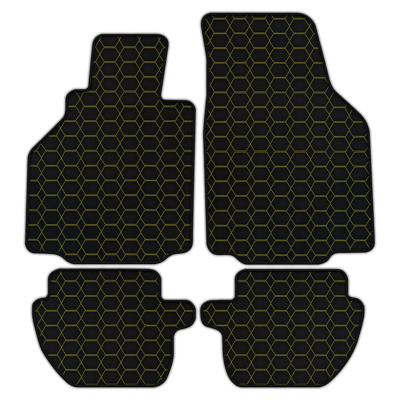 Customizable Leather Floor Mats with Hexagon Hex Pattern for Porsche 911 - 996 (1998-2004)