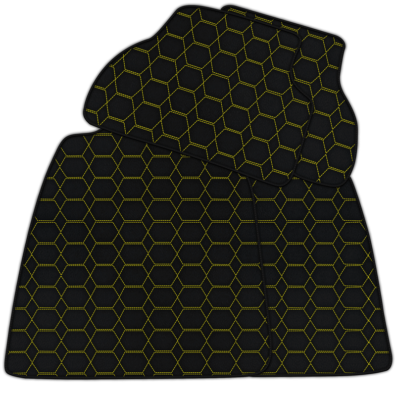 Customizable Leather Floor Mats with Hexagon Hex Pattern for Audi A3 - Convertible (2008-2013)