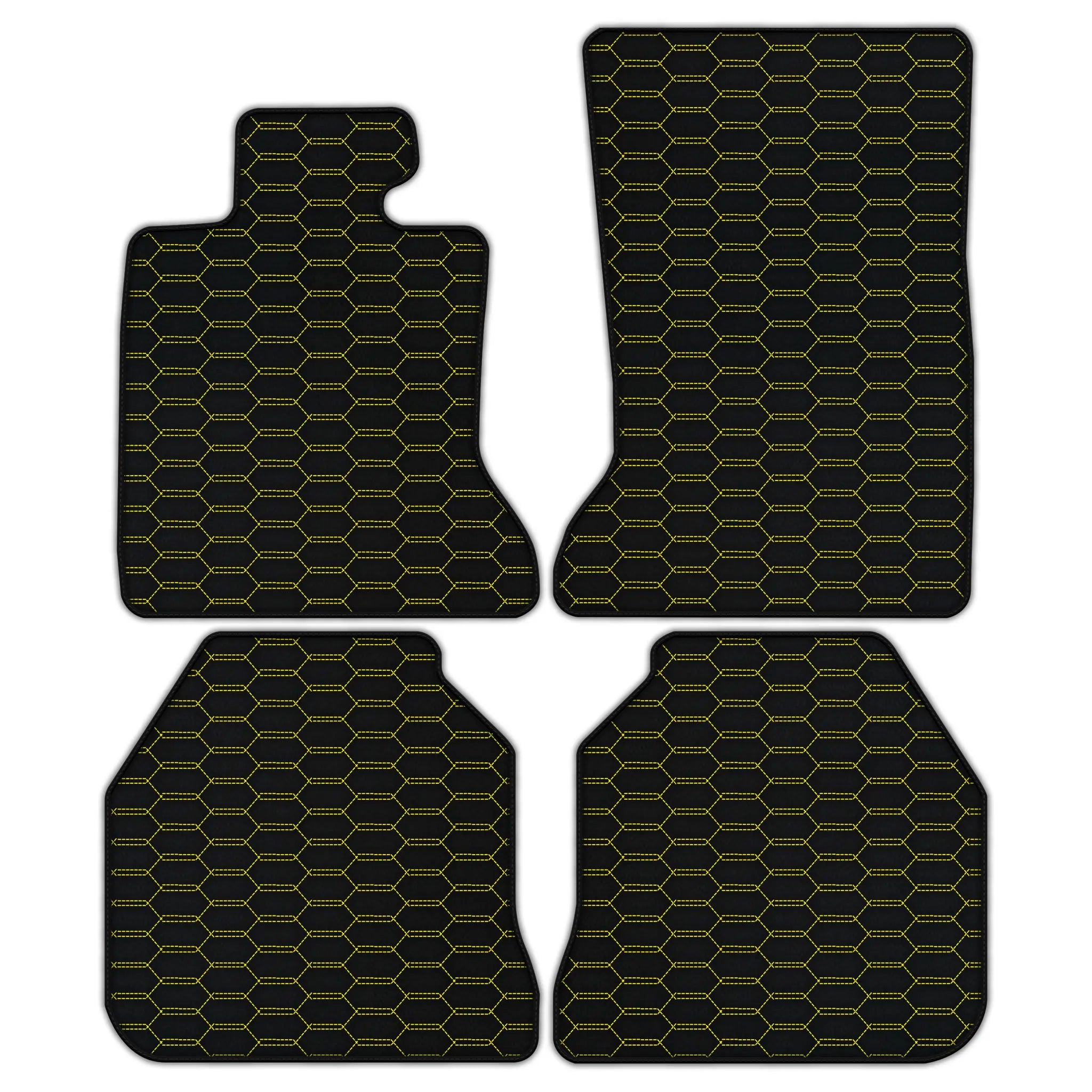 Custom Leather Floor Mats with Hexagon Pattern for Rolls Royce Ghost