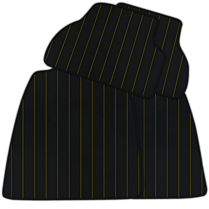 Customizable Leather Floor Mats with Line Pattern for Audi Q3 F3 (2018-2024)