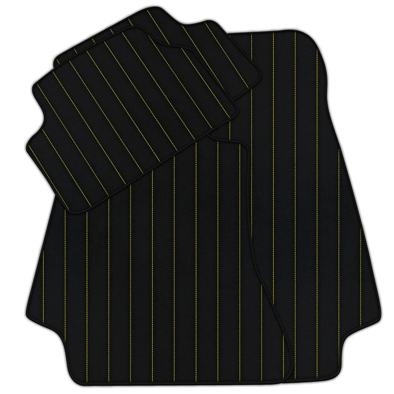 Customizable Leather Floor Mats with Line Pattern for Mercedes Benz S-Class A217 Convertible (2014-2023)
