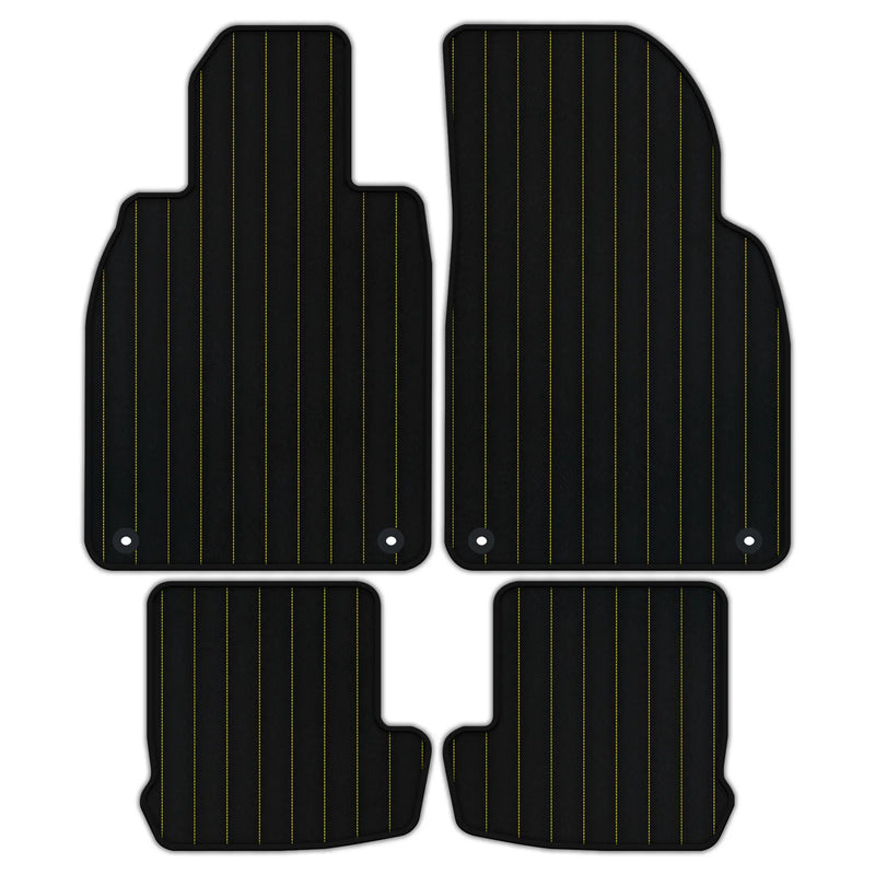 Customizable Leather Floor Mats with Line Pattern for Porsche 991 (2012-2019)