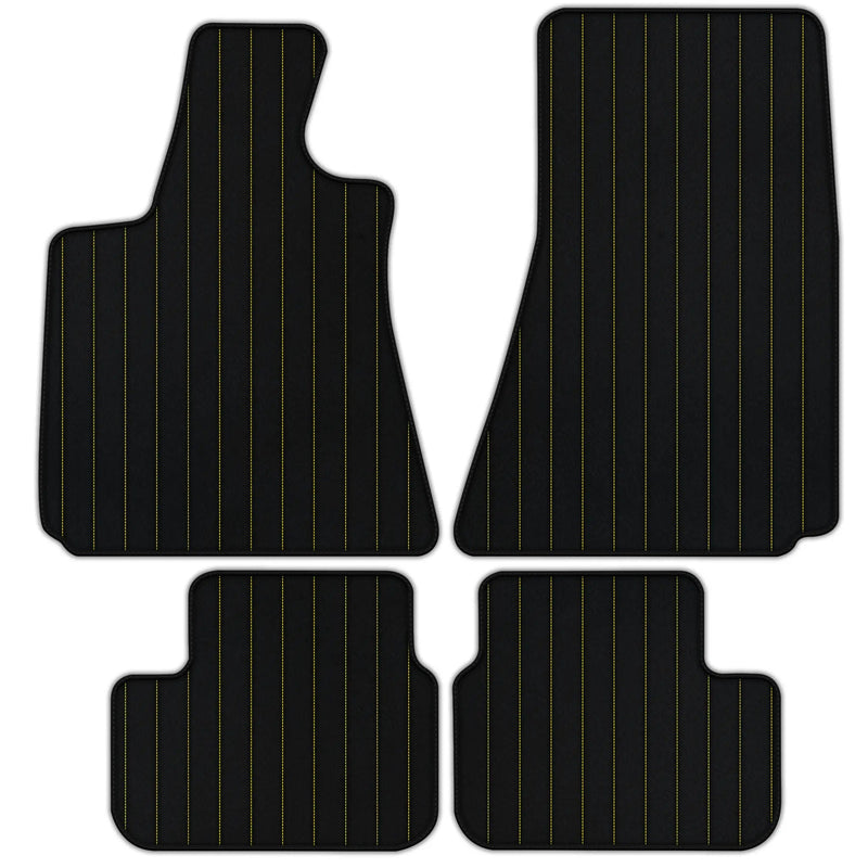 Customizable Leather Floor Mats with Line Pattern for Maserati Ghibli (2013-2022)