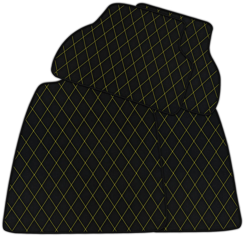 Customizable Leather Floor Mats with Single Diamond Pattern for Audi A1 - 3-door Hatchback (2010-2018)