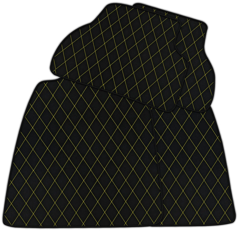 Customizable Leather Floor Mats with Single Diamond Pattern for Audi A5 - 8F7 Convertible (2009-2017)