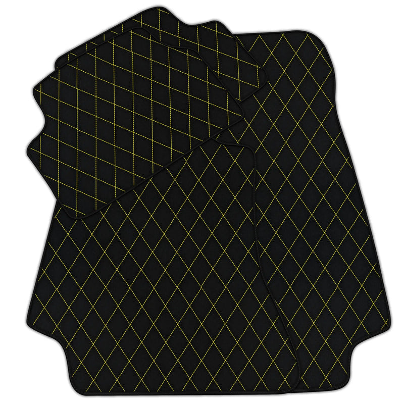 Customizable Leather Floor Mats with Single Diamond Pattern for Mercedes Benz GLC-Class X254 SUV (2023-2024)