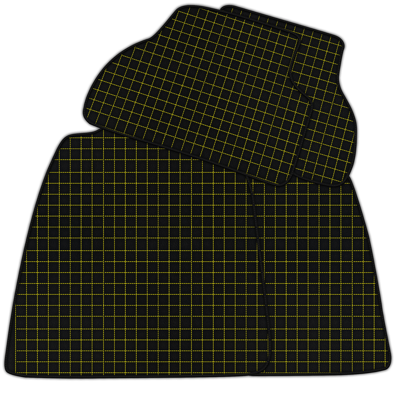 Customizable Leather Floor Mats with Square Hex Pattern for Audi A3 - Convertible (2014-2020)