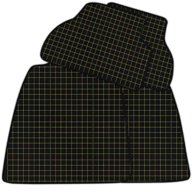 Customizable Leather Floor Mats with Square Pattern for Audi A1 - 3-door Hatchback (2010-2018)
