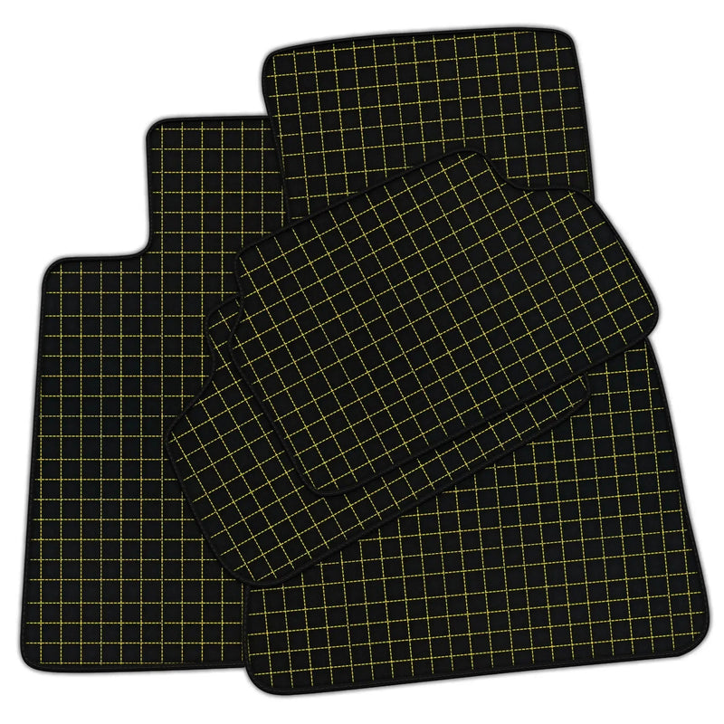 Customizable Leather Floor Mats with Square Pattern for BMW F74 Gran Coupe (2025-2026)