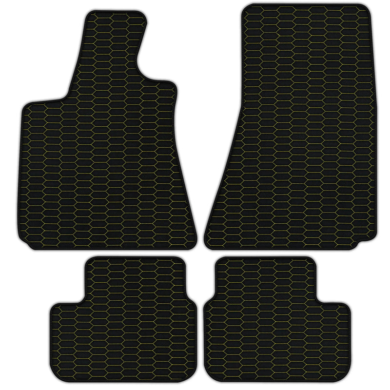 Customizable Leather Floor Mats with Raptor Hex Pattern for Maserati Ghibli (2013-2022)