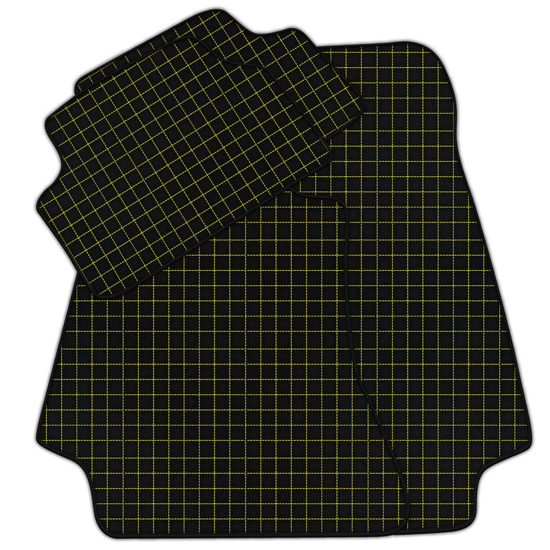 Customizable Leather Floor Mats with Square Pattern for Mercedes Benz CLS-Class C218 Coupe Facelift (2014-2018)