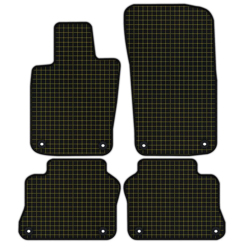 Customizable Leather Floor Mats with Square Pattern for Porsche Panamera (2009-2016)