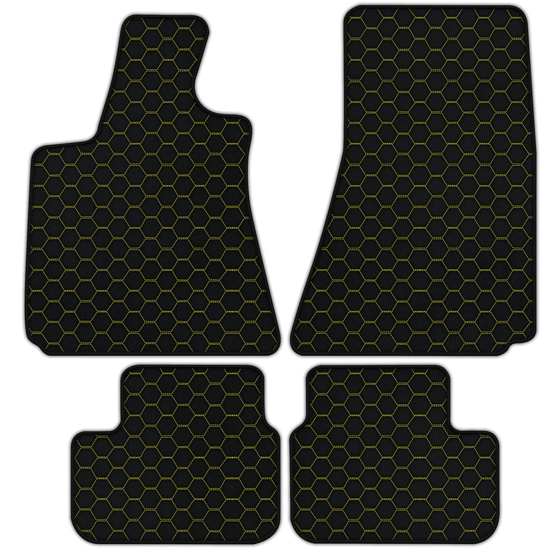 Customizable Leather Floor Mats with Symmetrical Hex Pattern for Maserati Ghibli (2013-2022)