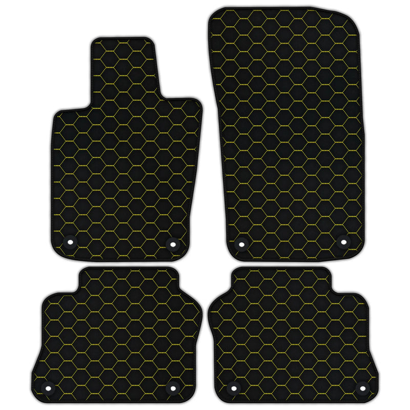 Customizable Leather Floor Mats with Symmetrical Hex Pattern for Porsche Panamera (2009-2016)