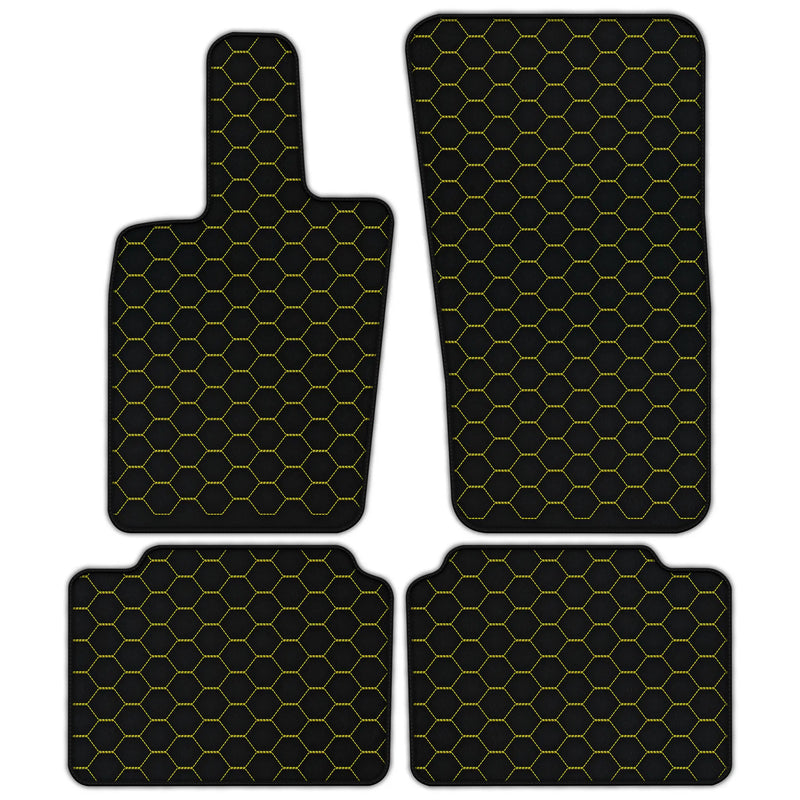 Customizable Leather Floor Mats with Symmetrical Hex Pattern for Porsche Panamera (2017-2023)