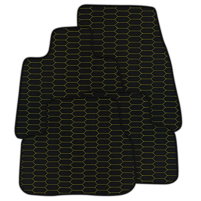 Customizable Leather Floor Mats with Raptor Hex Pattern for Rolls Royce Cullinan (2018-2025)