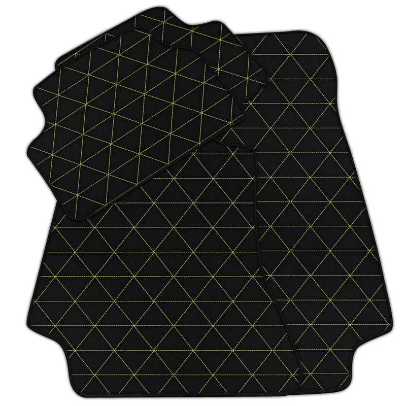 Customizable Leather Floor Mats with Triangle Pattern for Mercedes Benz S-Class W221 (2005-2013) Short Wheelbase