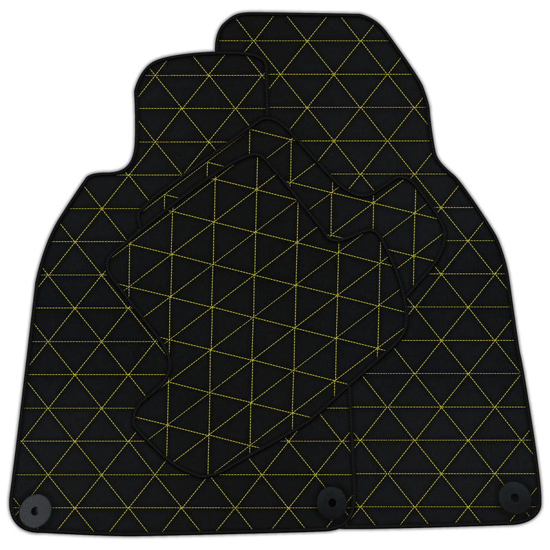 Customizable Leather Floor Mats with Triangle Pattern for Porsche 911 - 992 (2019-2024)