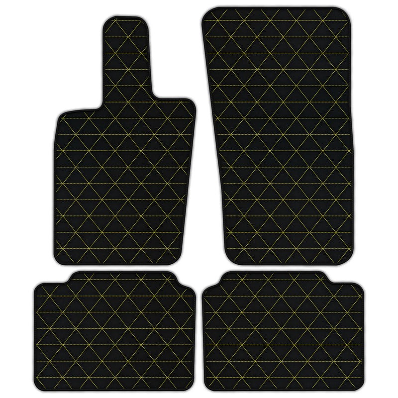 Customizable Leather Floor Mats with Triangle Pattern for Porsche Panamera (2017-2023)