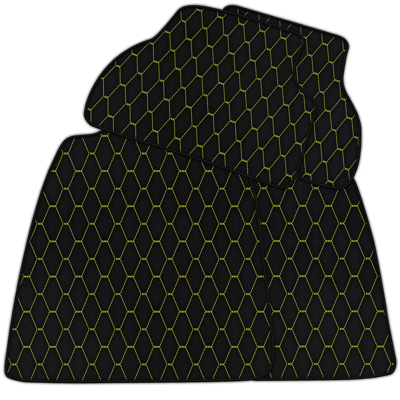 Customizable Leather Floor Mats with Vertical Hex Pattern for Audi A4 - B9 Avant (2015-2018)
