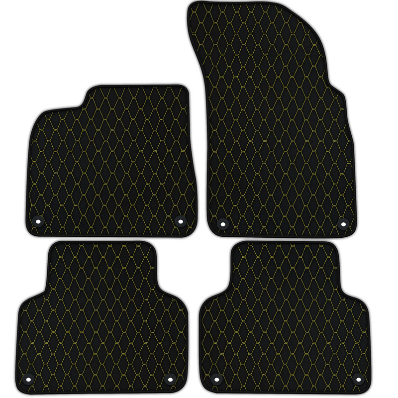 Customizable Leather Floor Mats with Vertical Hex Pattern for Bentley Bentayga (2015-2023)