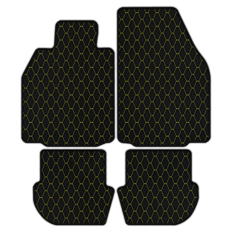 Customizable Leather Floor Mats with Vertical Hex Pattern for Porsche 911 - 997 (2004-2012)