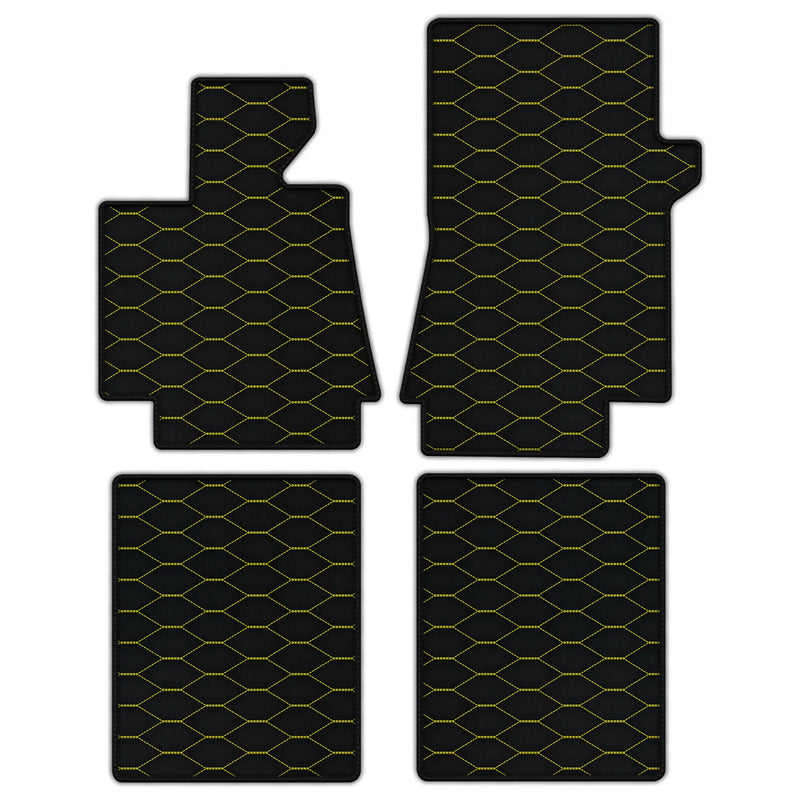 Customizable Leather Floor Mats with Viper Hex Pattern for Bentley Arnage T (1998-2009)