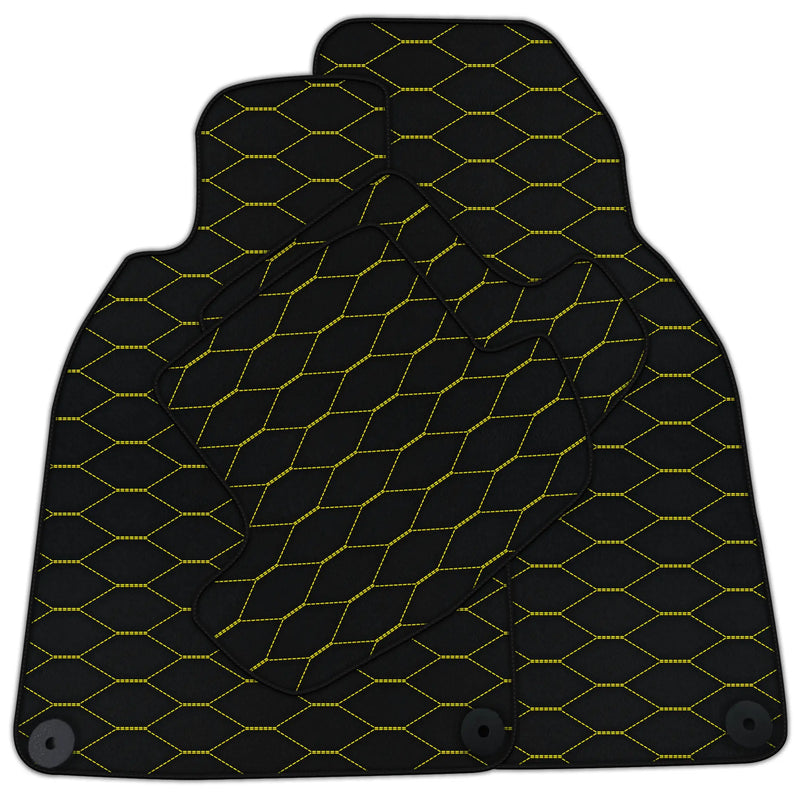 Customizable Leather Floor Mats with Viper Hex Pattern for Porsche 911 - 992 (2019-2024)