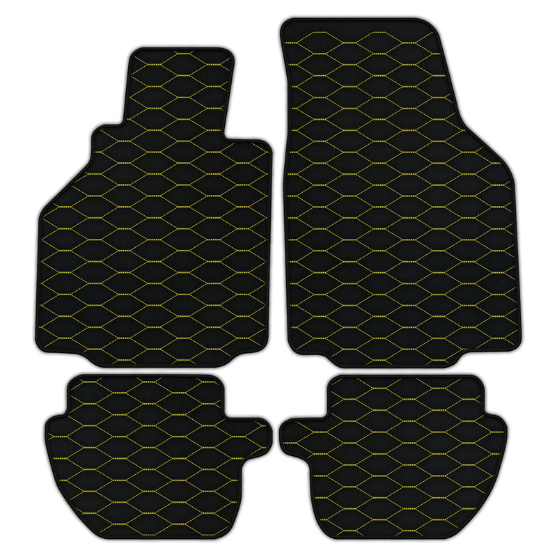 Customizable Leather Floor Mats with Viper Hex Pattern for Porsche 911 - 996 (1998-2004)