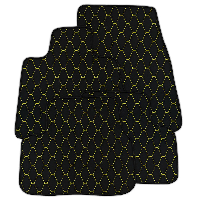 Customizable Leather Floor Mats with Vertical Hex Pattern for Rolls Royce Cullinan (2018-2025)