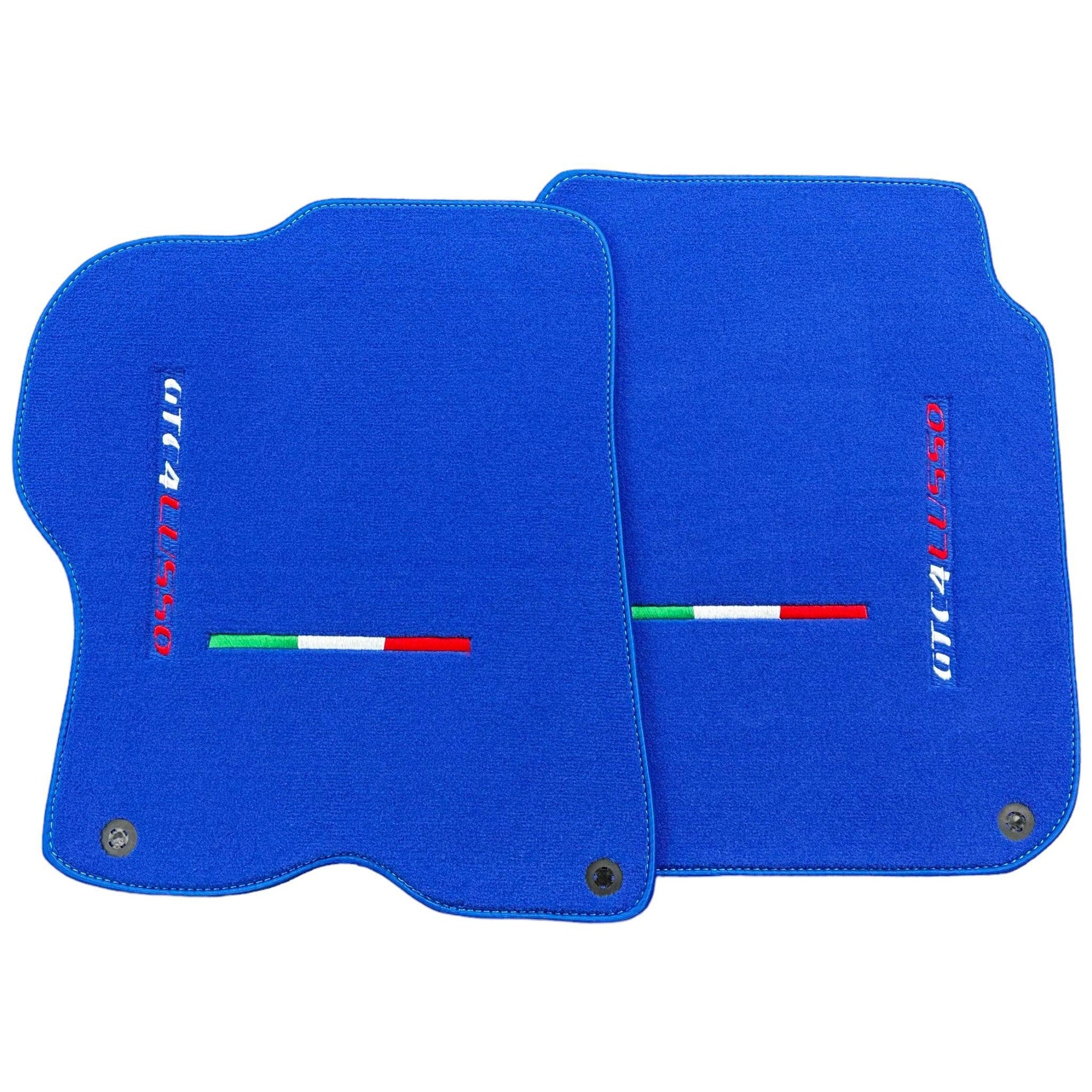 Blue Floor Mats for Ferrari GTC4 Lusso (2016-2023) Italian Edition - AutoWin