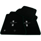 Black Floor Mats For Ford Mustang VI (2015-2023) with Pony | Various Trim Colors